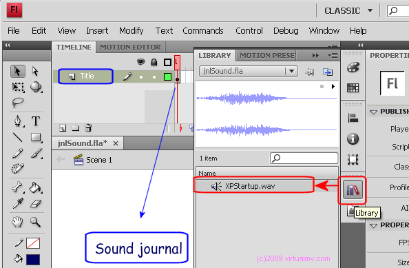 Imported Sound (in Library