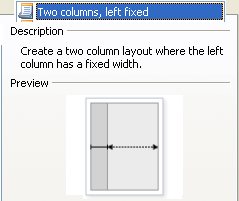 Two column layout