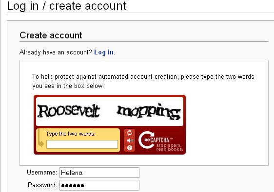 Example showing the distorted letters that you must decipher and type into the text box provided.